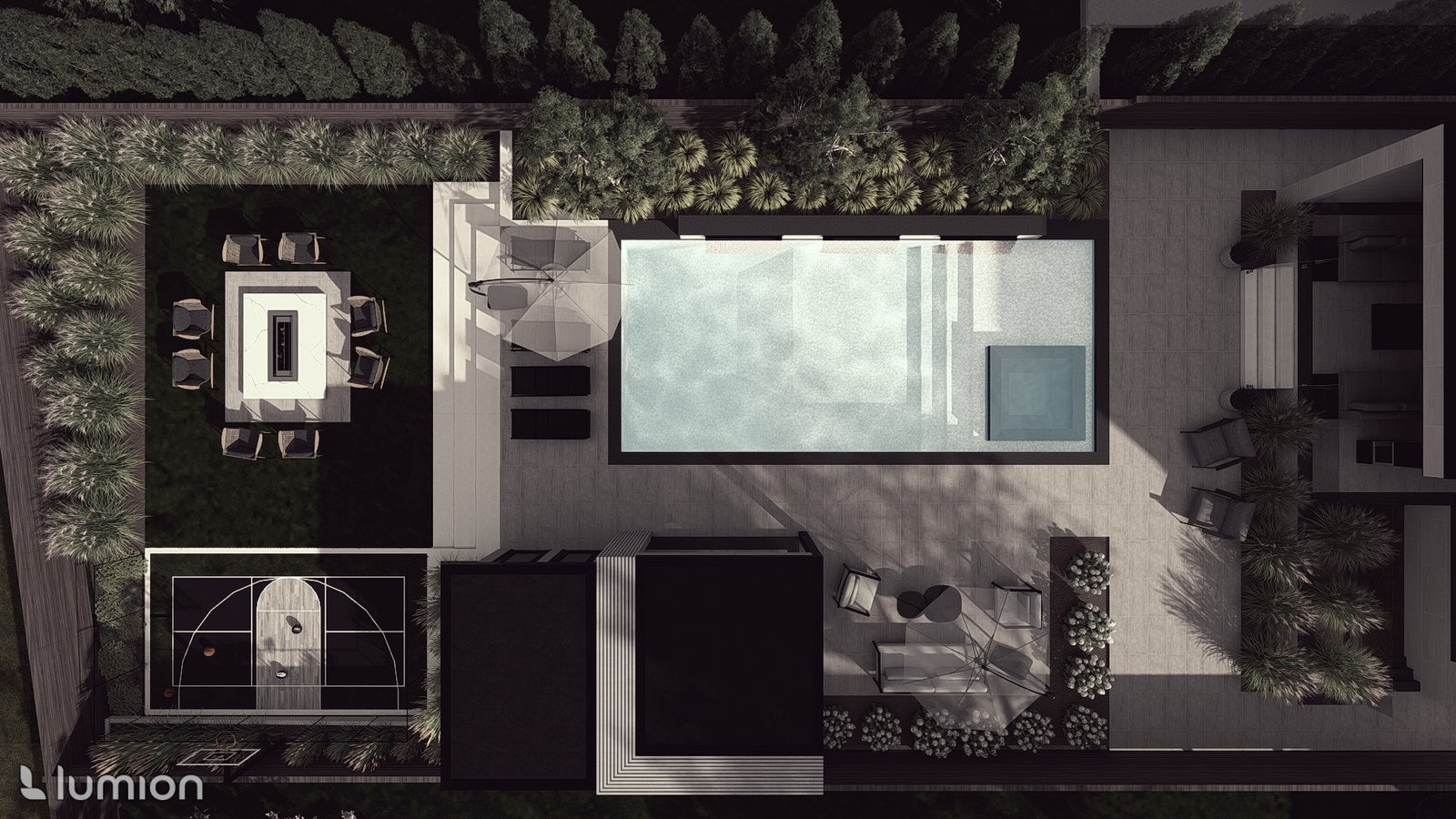 Orthographic top-down plate — Daniels